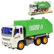 Camion da costruzione: Camion della spazzatura con meccanismo a volano 19 cm