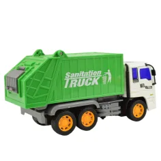 Camion da costruzione: Camion della spazzatura con meccanismo a volano 19 cm immagine 3