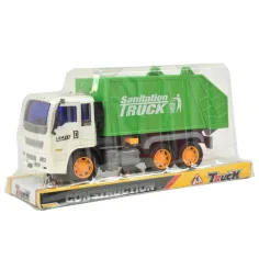 Camion da costruzione: Camion della spazzatura con meccanismo a volano 19 cm immagine 6