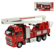 Camion dei pompieri: Autopompa con gru a frizione con luci e suoni 20cm