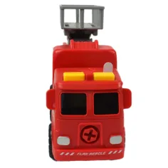 Camion dei pompieri: Autopompa smontabile con cestello elevatore, attrezzi e suoni 20 cm immagine 5