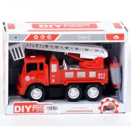 Camion dei pompieri assemblabile con cestello elevatore 17cm