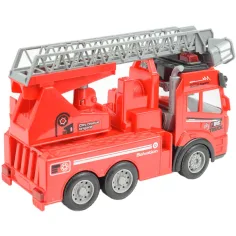 Camion dei pompieri con cestello elevatore telecomandato RC con effetti luminosi, scala 1/48, 27 MHz, 20 cm immagine 2