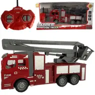 Camion dei pompieri con cestello elevatore telecomandato RC in scala 1/30, 22 cm