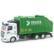 Camion della spazzatura con trazione a retrocarica, luci e suoni 1/48