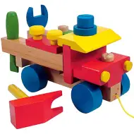 Camion giocattolo in legno assemblabile con 17 pezzi