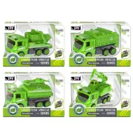 Camion macchine da lavoro in verde in diverse varianti