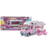 Camioncino Rosa con Funzione di Retrocarica in Scala 1/28