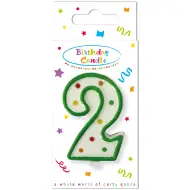Candela a pois per compleanno numero 2
