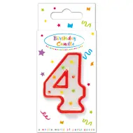 Candela a pois per compleanno numero 4