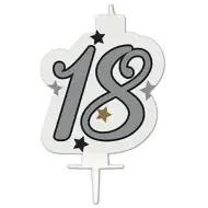 Candela di compleanno - numero 18
