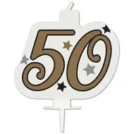 Candela di compleanno a forma di numero - numero 50