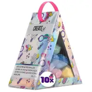 Canenco: Create It! bomba da bagno, confezione triangolare da 10 pezzi - diamanti