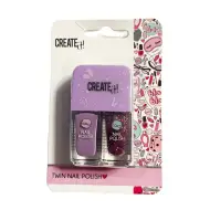 Canenco: Create It! set di smalti per unghie viola, confezione da 2 pezzi