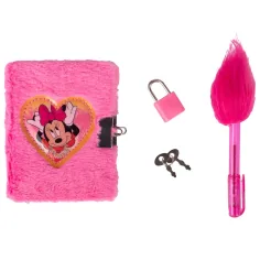 Canenco: Diario segreto peloso di Minnie Mouse con lucchetto e lampada UV immagine 2