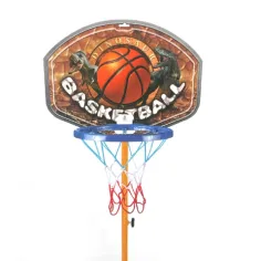 Canestro da basket con supporto a forma di dinosauro e palla immagine 2