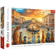 Cani a Venezia puzzle premium da 1000 pezzi - Trefl