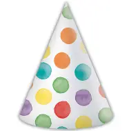 Cappello da festa a pois colorati – set da 6 pezzi