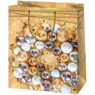 Cardex: Borsa regalo di colore oro di medie dimensioni 17x10x23cm