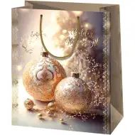 Cardex: Borsa regalo di medie dimensioni con decorazioni dorate 17x10x23 cm