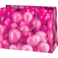 Cardex: Borsa regalo media con palloncini rosa 17x10x23cm
