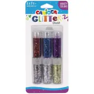 Carioca: Set di 6 polveri glitter in barattolo - Variazioni di colore