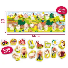 Carotina baby: Puzzle panoramico per bambini 24 pezzi - La Fattoria - Lisciani immagine 2