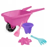 Carriola da sabbia rosa con accessori - Wader