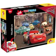 Cars 2 in 1 puzzle da 108 pezzi e album da colorare 70x50 cm - Lisciani