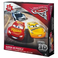 Cars 3 super puzzle 3x24 pezzi con immagine effetto 3D immagine 2