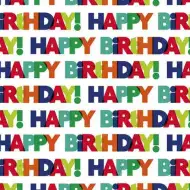 Carta da regalo "Happy Birthday!" 100x70 cm