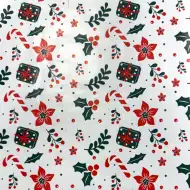 Carta da regalo con bastoncini di zucchero rossi 200x70 cm