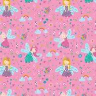 Carta da regalo con fate e arcobaleni 100x70 cm