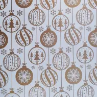 Carta da regalo con motivi natalizi dorati 200x70cm