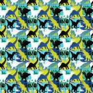 Carta da regalo con motivo di dinosauri colorati 100x70cm