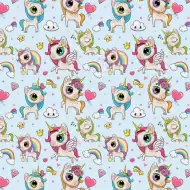 Carta da regalo con motivo unicorno carino 100x70 cm