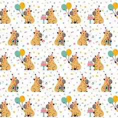 Carta da regalo per compleanno con stampa di capibara 100 x 70 cm