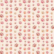 Carta da regalo rosa pastello con impronta di zampa 100x70cm