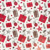 Carta da regalo rossa per pacchi, 200x70 cm