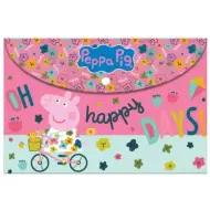 Cartella con bottoni formato A4 di Peppa Pig
