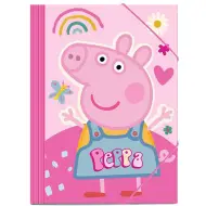 Cartella elastica rosa con Peppa Pig 25x35cm