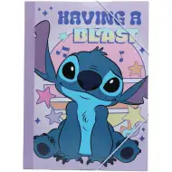 Cartellina elastica 25x35cm con scritta "Stitch Having a Blast" Luna