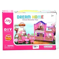 Casa delle Bambole Dream Home rosa con accessori costruibili