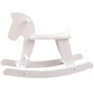 Cavallo a dondolo in legno bianco - Woodyland