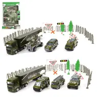 Chariot Die-Cast: Set di veicoli militari in metallo con accessori in due varianti
