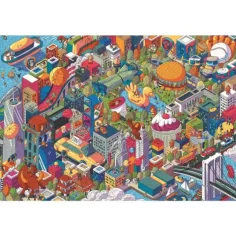 Città Immaginarie: New York UFT puzzle da 1000 pezzi - Trefl immagine 2