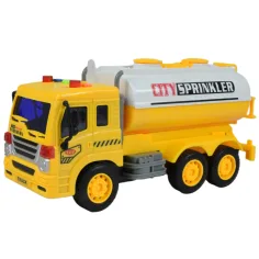 City Truck: Camion cisterna giallo con luci e suoni 1/18 immagine 3
