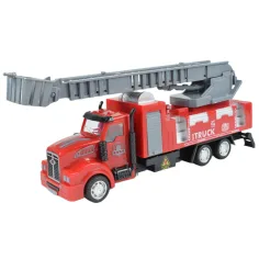 City Truck: Camion dei pompieri a volano trasformabile con segnali stradali 19cm immagine 4