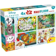 Classici Disney 2 in 1 maxi puzzle 4x48 pezzi e libro da colorare 35x25 cm - Lisciani
