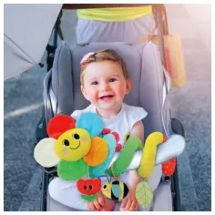 Clementoni Baby: Giocattolo di peluche "Giardino Magico" da appendere al passeggino immagine 2